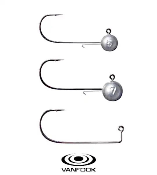 VANFOOK JD-31B ANTIMONY JIG HEAD NS BK 4P 10G #2/0
