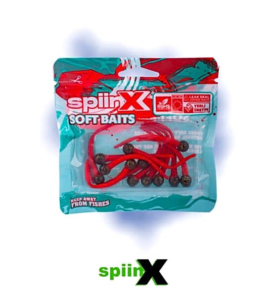 SPIINX MICE TAIL SİLİKON 8CM 12P EARTH RED