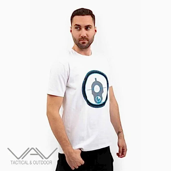 VAV Baseti-02 Yuv. Yaka Tişört Beyaz Hedef D.