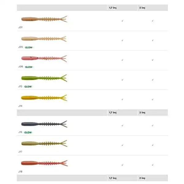 ECOGEAR AQUA KATSU AJI KOMUSHI LRF SİLİKONU 2INCH 18ADET