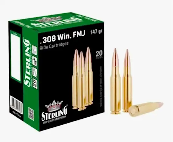 308WIN TURAÇ-STERLING FMJ 147GRN TÜFEK TABANCA FİŞEĞİ