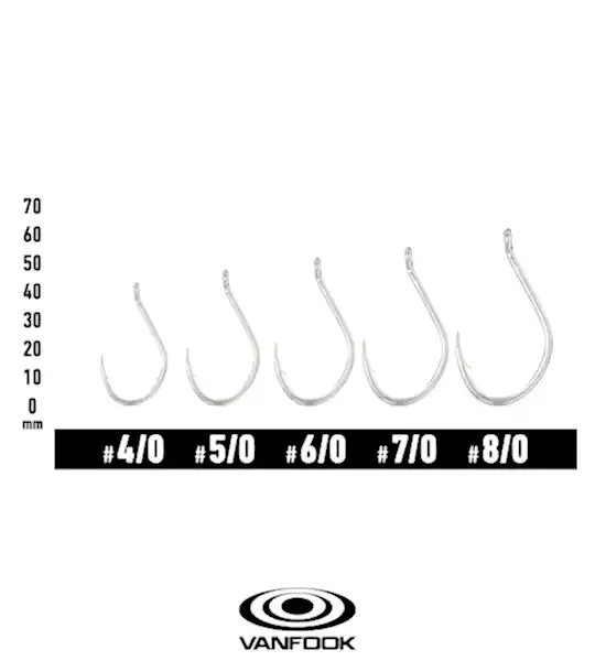 VANFOOK JH-40 JIGEN GRIPPY SILVER 7P #4/0