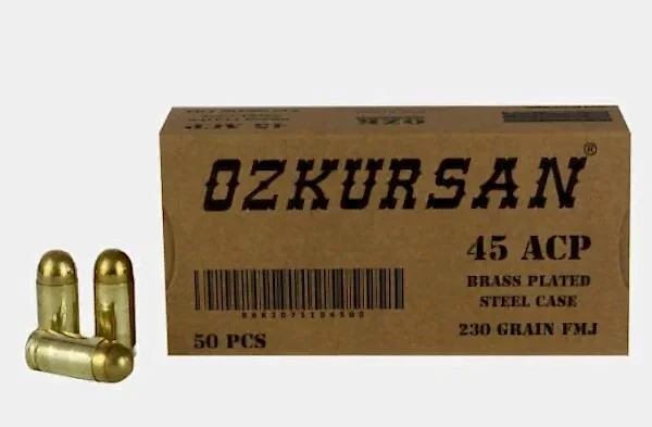 45ACP ÖZKURSAN TABANCA FİŞEĞİ FMJ 230GRN