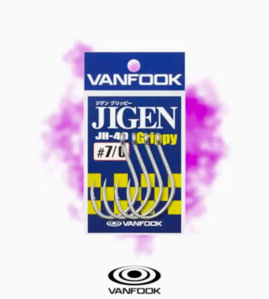 VANFOOK JH-40 JIGEN GRIPPY SILVER 4P #7/0