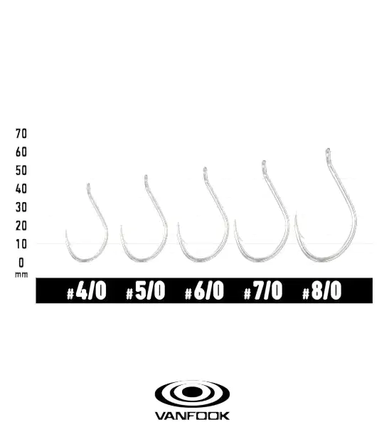 VANFOOK JH-40 JIGEN GRIPPY SILVER 3P #8/0