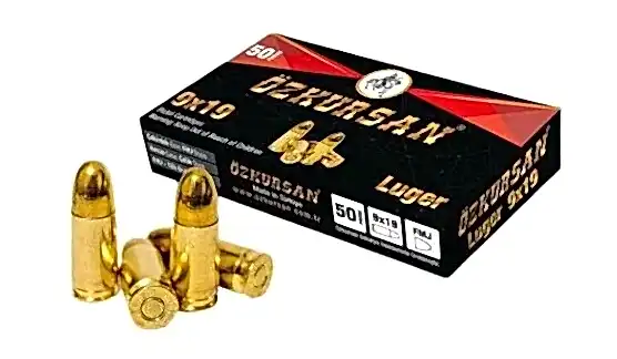 9X19MM LUGER ÖZKURSAN TABANCA FİŞEĞİ FMJ 124GRN