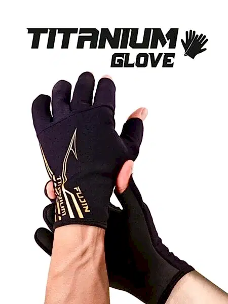 Fujin Pro Angler S24 Titanium Gloves Black Gold