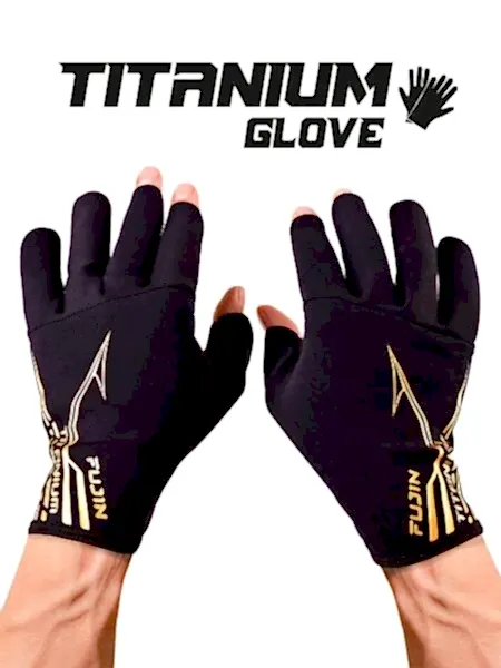 Fujin Pro Angler S24 Titanium Gloves Black Gold