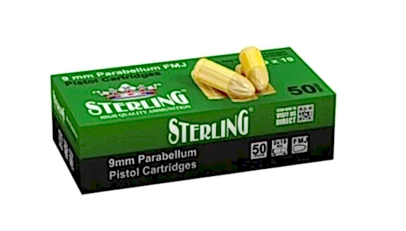 9X19MM PARABELLUM STERLING TABANCA FİŞEĞİ FMJ 124GRN