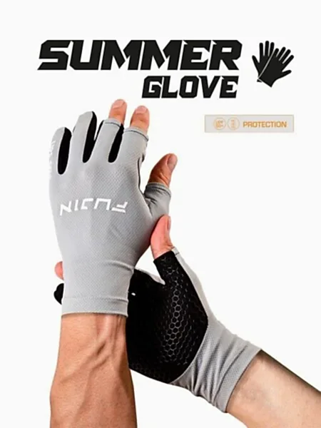 Fujin Pro Angler S24 Summer Gloves Grey
