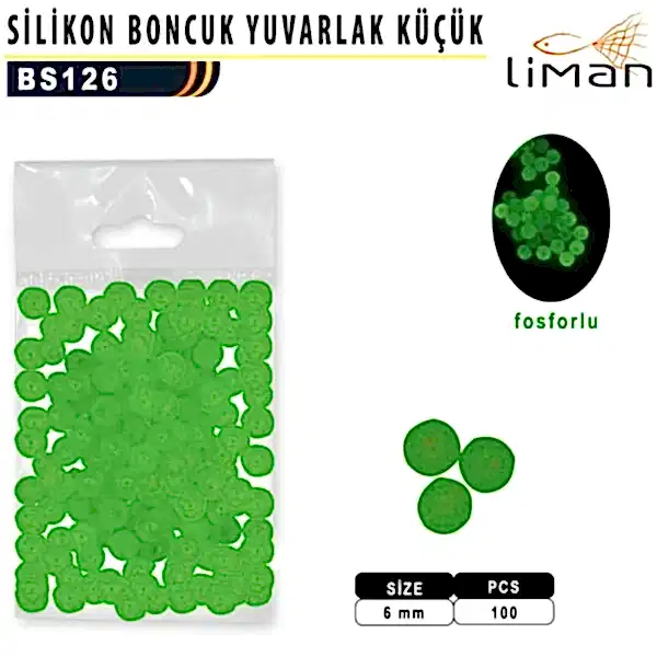 Liman Yuvarlak Silikon Boncuk Küçük 100 ad