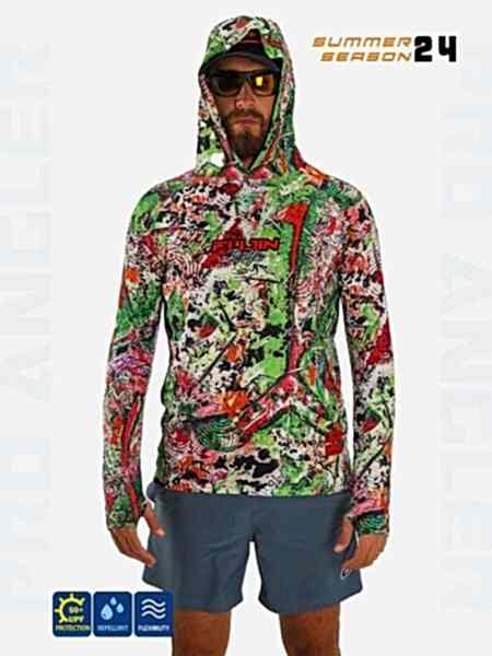 Fujin Pro Angler S24 Hooded Makai Green Red