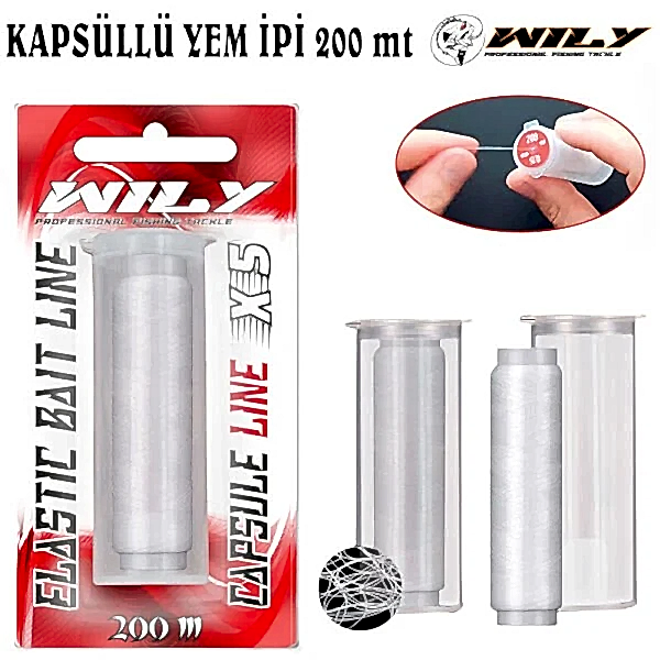 Wily  Kapsüllü Yem İpi 200 mt (0.15 ) ( Ekonomik )