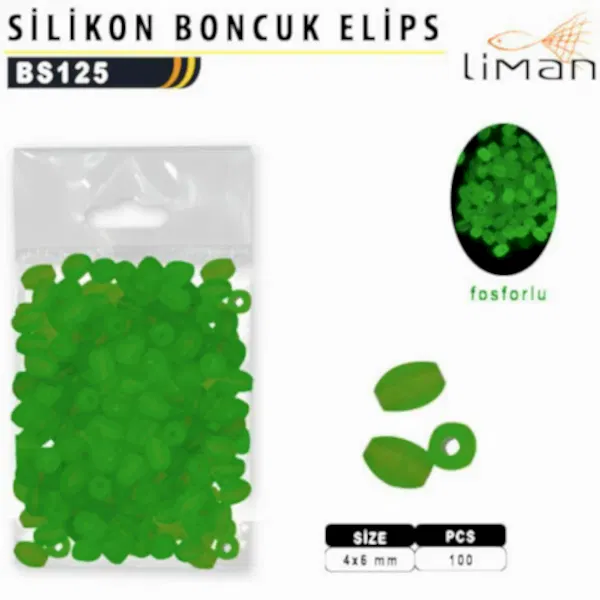 Liman Silikon Boncuk Elips 100 ad