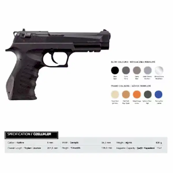 BLOW TR9202 FÜME KURUSIKI SES TABANCASI 9MM