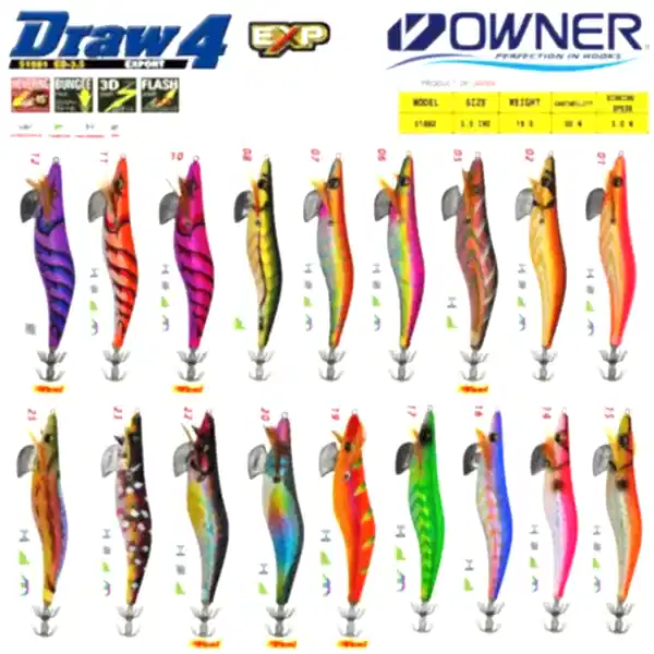 Owner 51882 DRAW SQUID ED-3,5 12CM  Kalamar