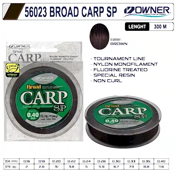 Owner 56023 0Broad Carp Sp 300m Brown Misina