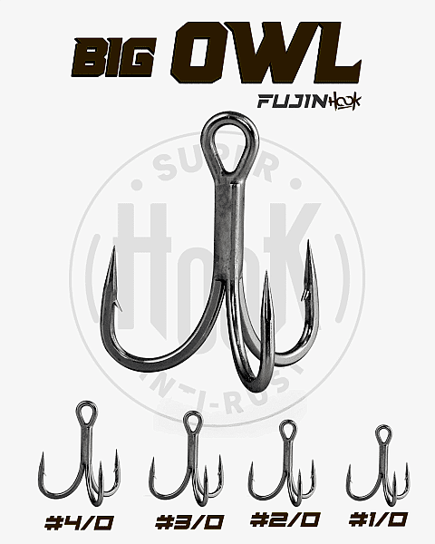 Fujin Big OWL Süper Anti-Rust Üçlü Kanca