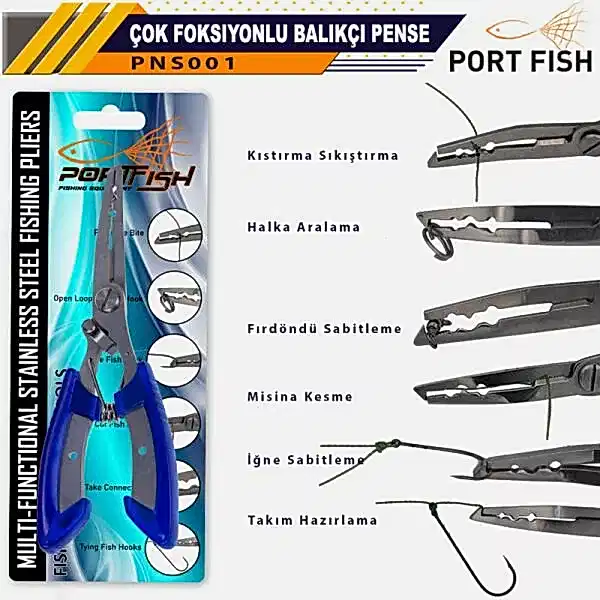 Portfish Çok Foksiyonlu Balıkçı Pensesi Büyük