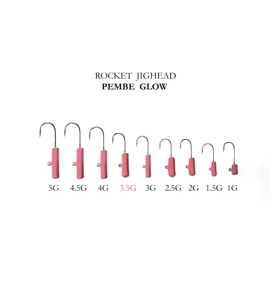 ROCKET JIGHEAD PEMBE GLOW 4P 3.5G