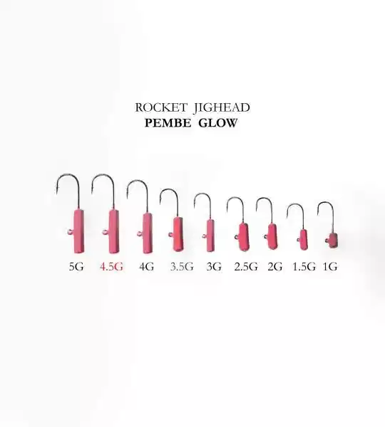 ROCKET JIGHEAD PEMBE GLOW 4P 4.5G