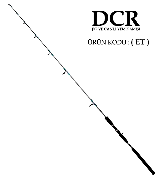 DCR PİRİ REİS TETİKLİ JIG VE CANLI YEM KAMIŞI 185 CM 150-350 GRİ