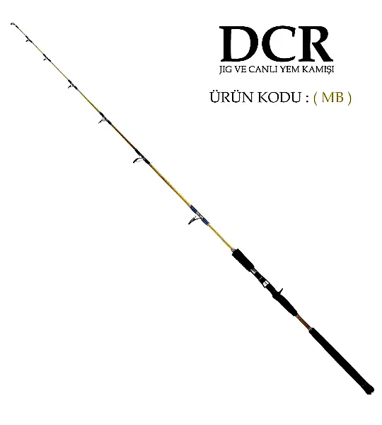 DCR HİLAL TETİKLİ JIG VE CANLI YEM KAMIŞI 185 CM 100-300 HARDAL