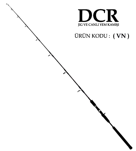 DCR HİLAL TETİKLİ JIG VE CANLI YEM KAMIŞI 185 CM 100-300 MOR