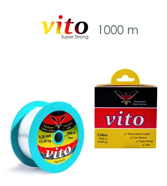 VİTO 0,24 1000M BOBİN MİSİNA ŞEFFAF