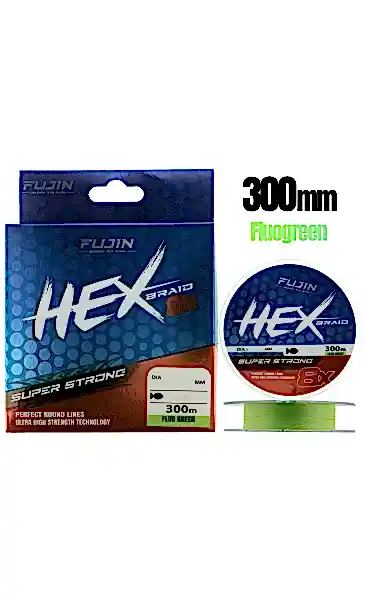 Fujin Hex Braid 8x 300mt Fluo Green PE İp Misina