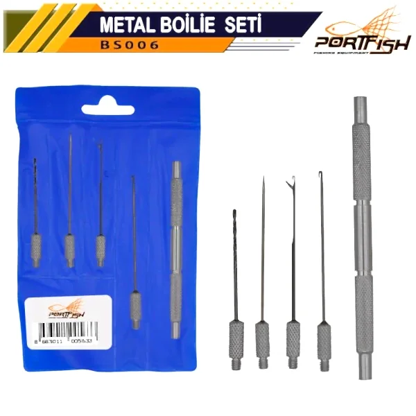 Portfish Metal Boili  Şişi Seti 4 lü