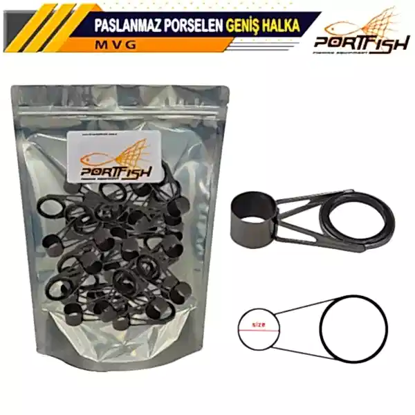 Portfish Paslanmaz Porselen Geniş Halka 10 Lu Pkt