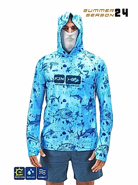 Fujin Pro Angler S24 Buff&Hoodie Blue Fish