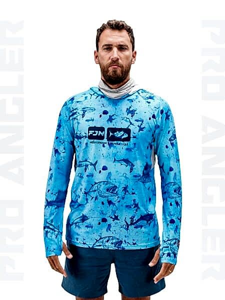 Fujin Pro Angler S24 Buff&Hoodie Blue Fish
