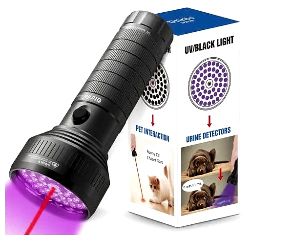 Otirilio 51 LED UV Balıkçı Feneri ve Lazer Pointer (Mor Işık)