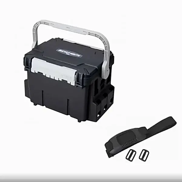 Meiho Bucket Mouth BM-5000 Siyah Takım Kutusu + Hard Belt BM-200 Askı