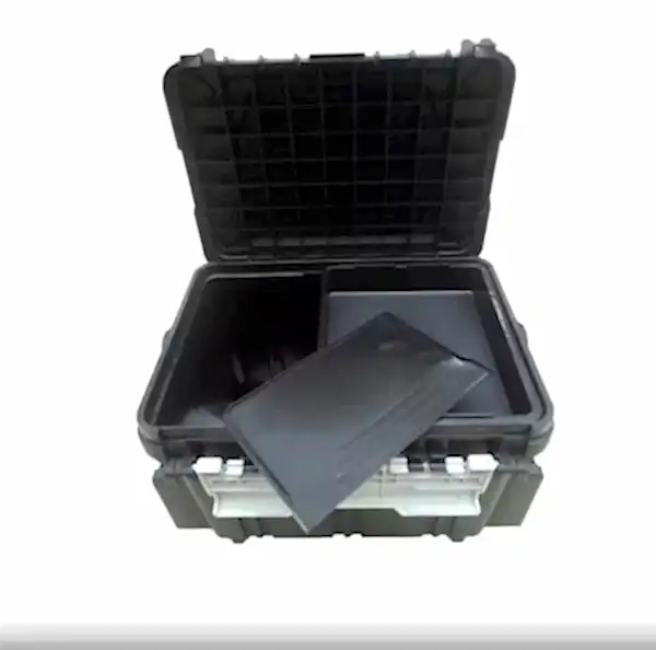 Meiho Bucket Mouth BM-5000 Siyah Takım Kutusu + Hard Belt BM-200 Askı