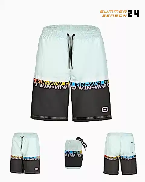 Fujin Pro Angler Board Short Mayo Anthracite Turquoise